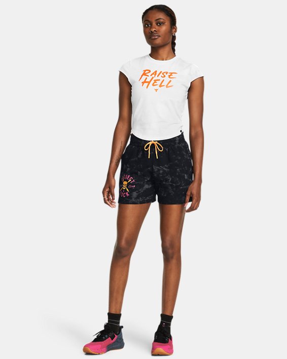 Women's Project Rock Terry Underground Shorts, Black, pdpMainDesktop image number 2